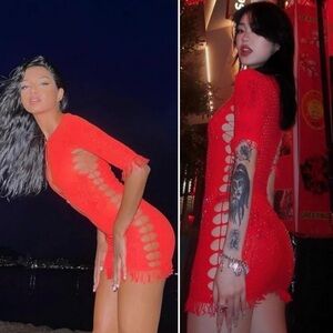 NEW Poster Girl The Miranda Mini Dress in Chilli Viral Blogger Fav Dress O/S